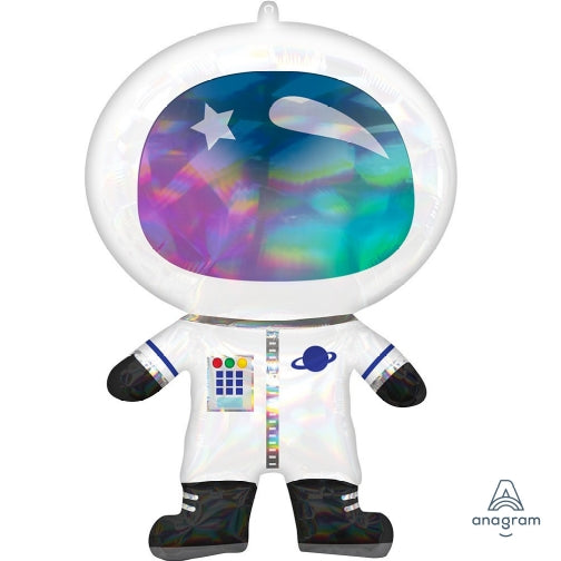 30'' Astronaut Holographic Iridescent SuperShape Foil Balloon