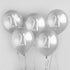 Silver Number 21 Latex Balloons 5pk