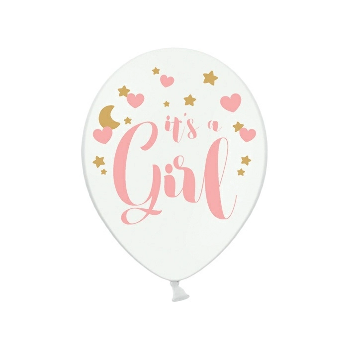 It's a Girl Latex Balloons 6pk