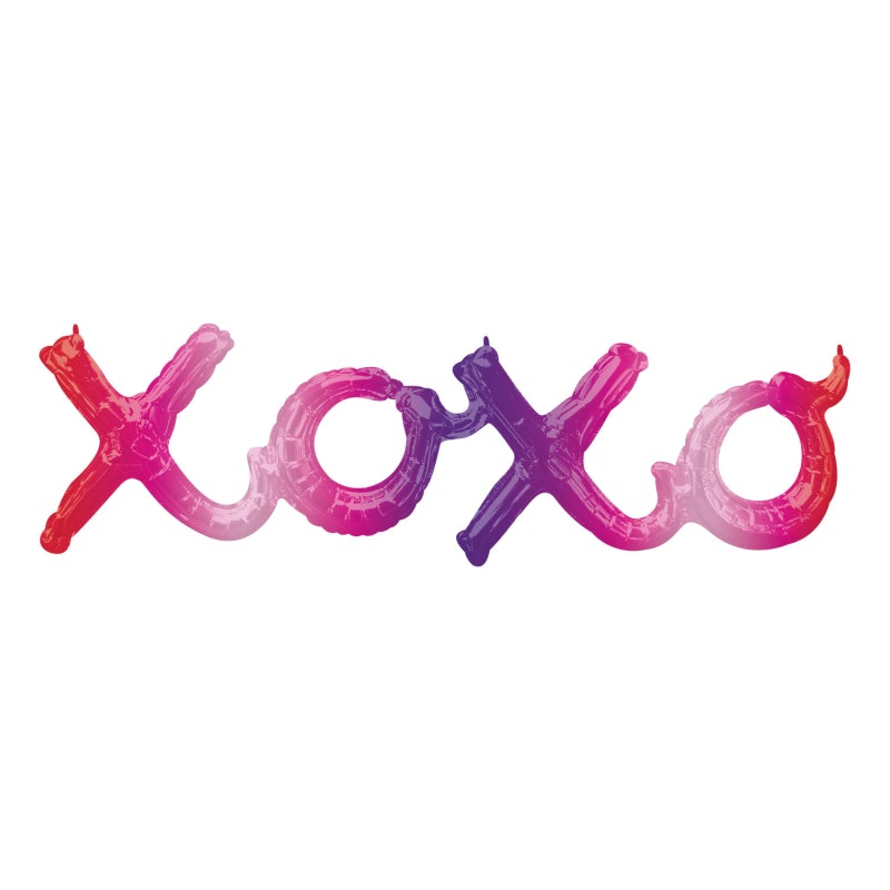 Xoxo Ombre Air Fill Foil Balloon 39''/99Cm X 11''/27Cm