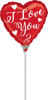 White Love Script 9" Air-fill Balloon (requires heat sealing)