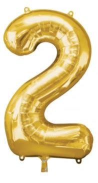 34'' Shape Foil Number 2 - Gold (Anagram)