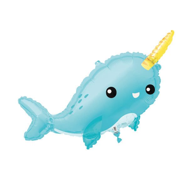 37" Giant Narwhal Foil Balloon 