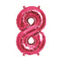 16'' Foil Number 8 - Magenta Packaged Air Fill