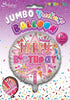 Jumbo Girly Happy Birthday Design Balloon 31"