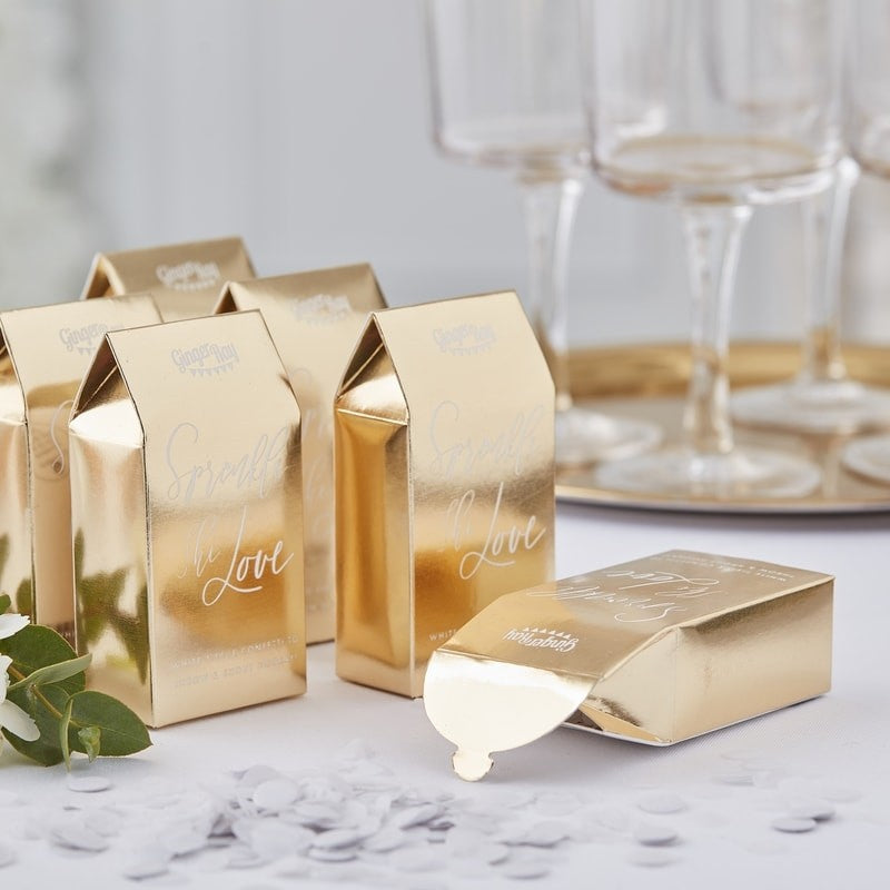 Gold  Biodegradable Confetti Box for Weddings 7G