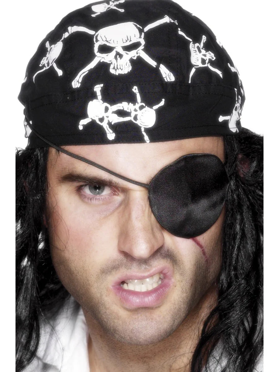 Deluxe Pirate Eye Patch , Black