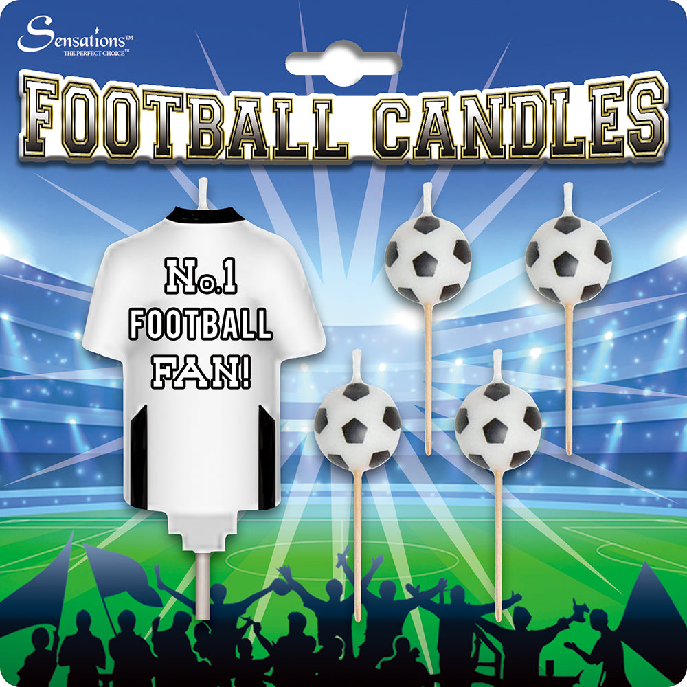 No1 Football Fan Candle set - White