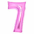 Pink Number 7 Foil Balloons 34"