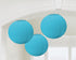 CARIBBEAN BLUE ROUND PAPER LANTERNS 24CM 3PK