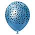 12" Mirror Blue (Black) Safari Cheetah Print Balloons (25pk)