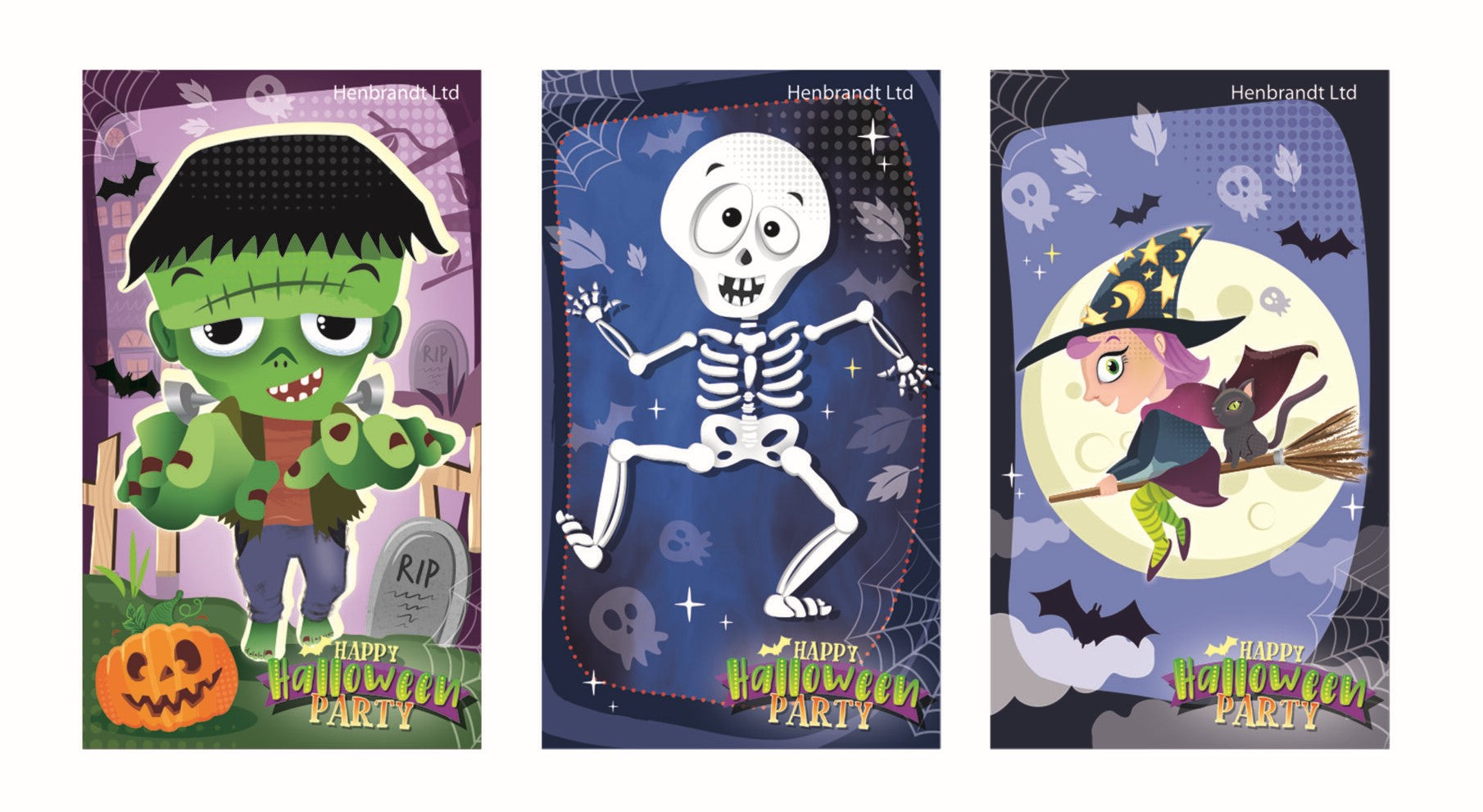 Mini Halloween Notebooks (9.3×5.5cm) 3 Assorted Designs