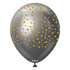 12" Mirror Space Grey (Gold) Safari Cheetah Print Balloons (25pk)