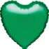 18'' PACKAGED GREEN HEART FOIL BALLOON