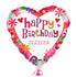 18'' HAPPY BIRTHDAY FLORAL PERSONALISE FOIL