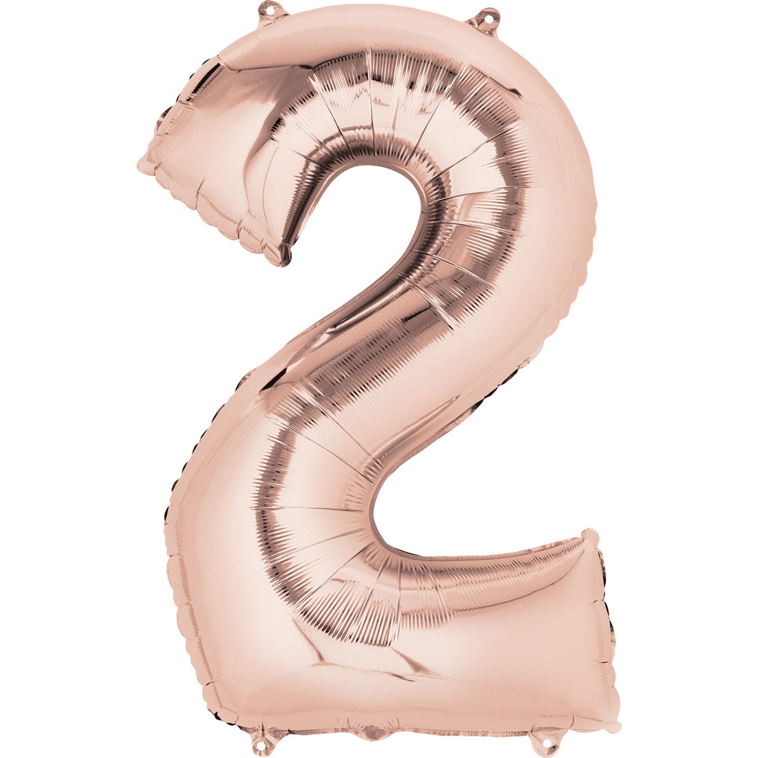 Number 2 Rose Gold Minishape Foil 16 Inch