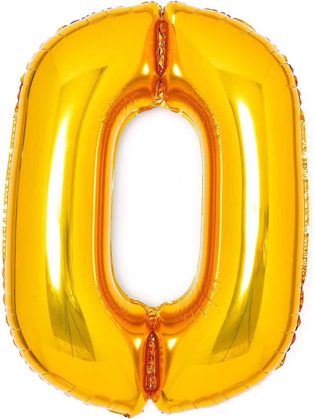 Gold Number 0 Foil Balloons 34"