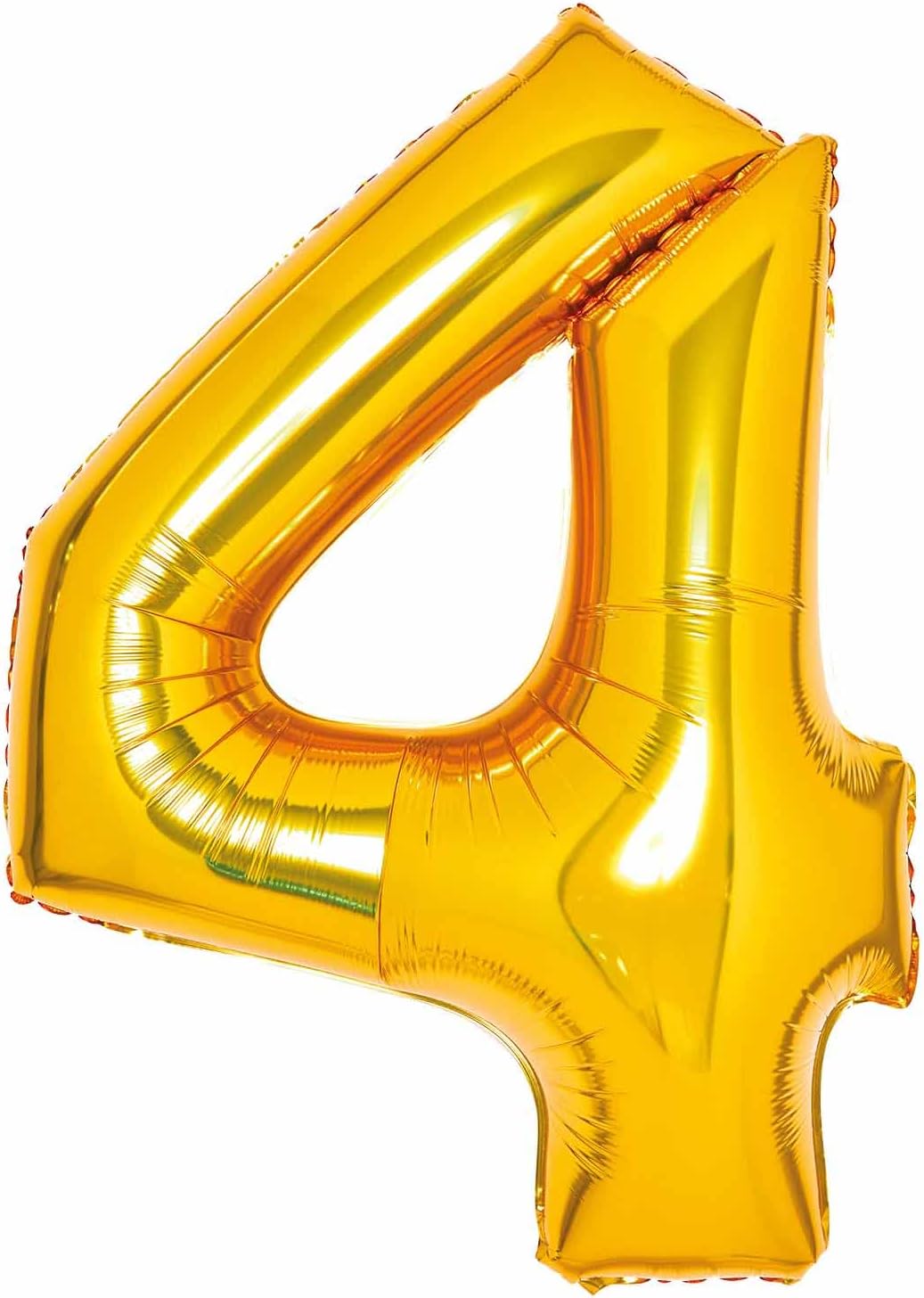 Gold Number 4 Foil Balloons 34"