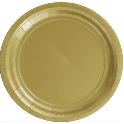 Gold Paper Plate 22.8cm 8pk