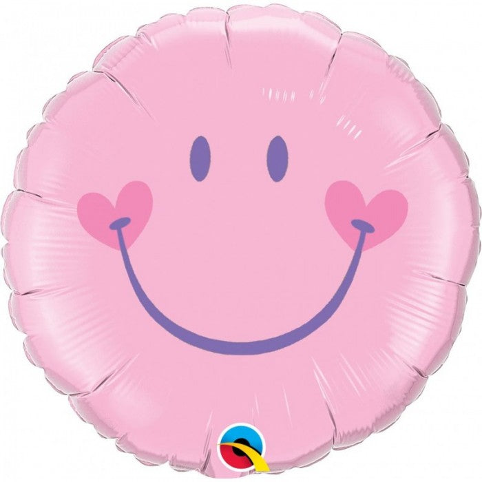 18'' SWEET SMILE FACE-PINK