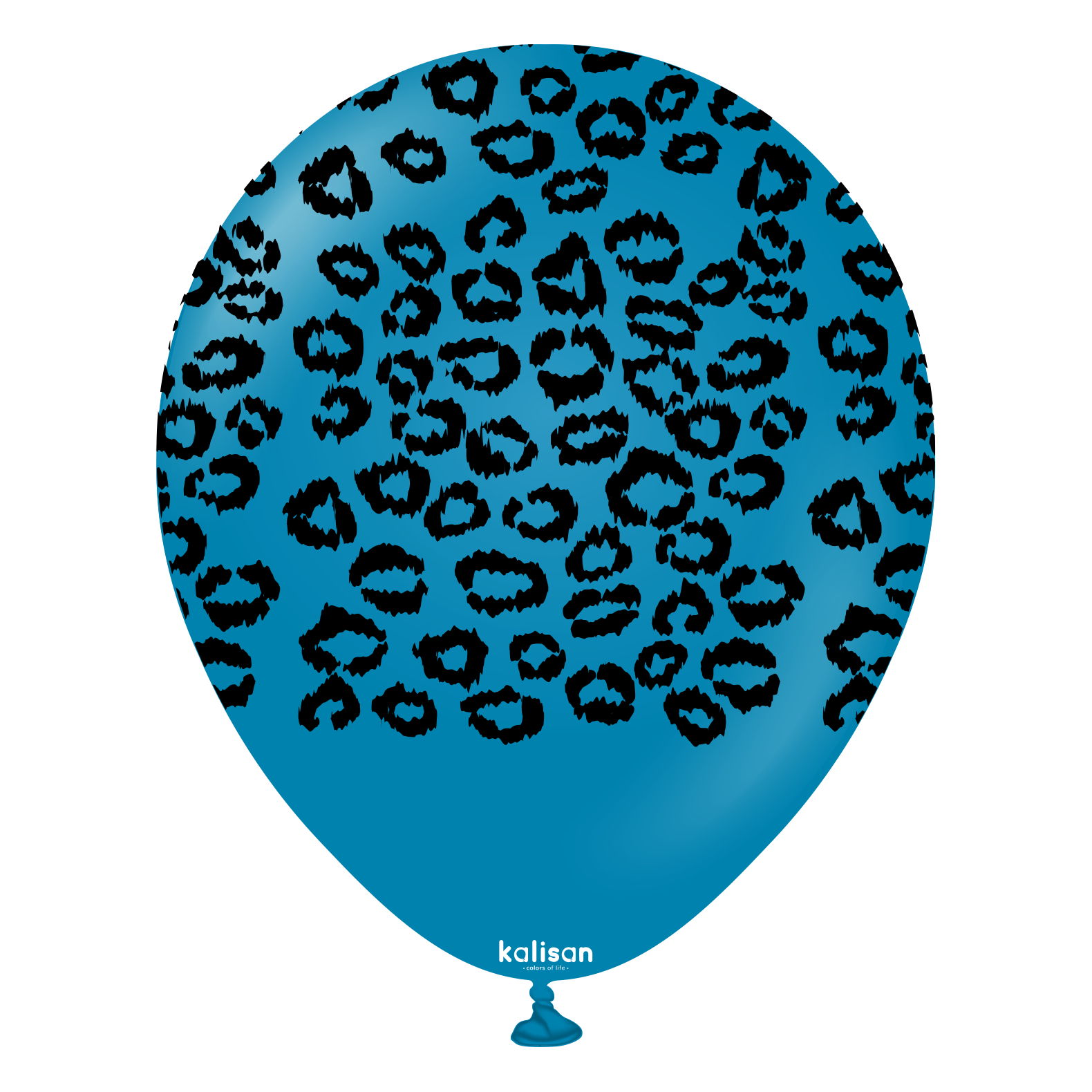 12" Deep Blue Safari Leopard Print Balloons (25pk)