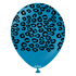 12" Deep Blue Safari Leopard Print Balloons (25pk)