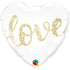 18'' Glitter Gold Love Foil Balloon