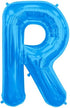 34'' SUPER SHAPE FOIL LETTER R - BLUE