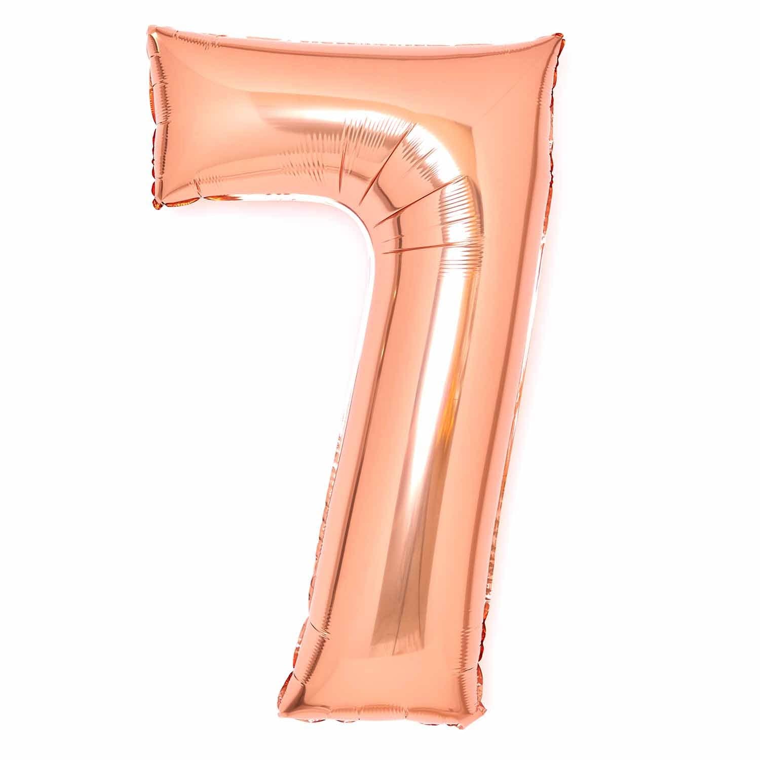 Rose Gold Number 7 Foil Balloons 34