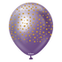 12" Mirror Violet (Gold) Safari Cheetah Print Balloons (25pk)