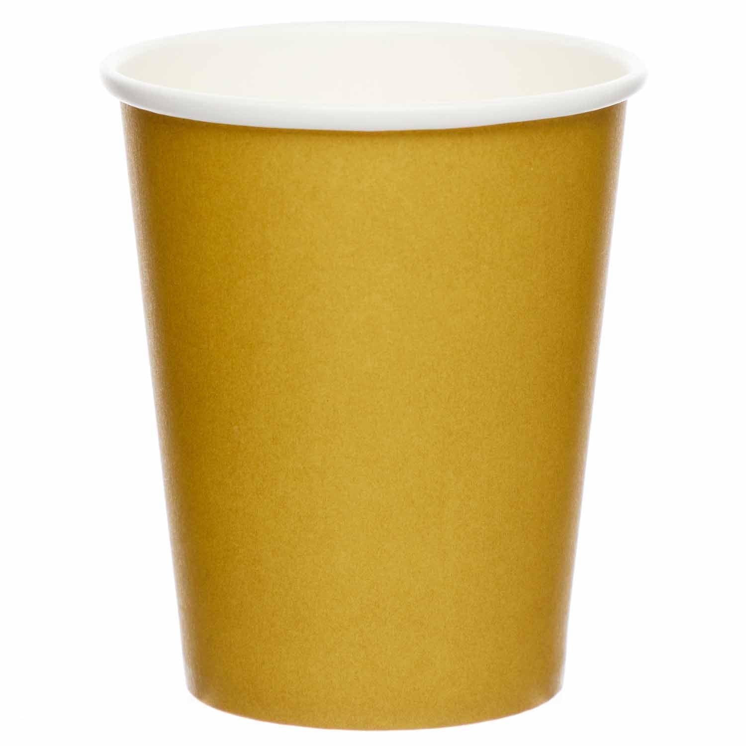 Gold Paper Party Cups 8pk