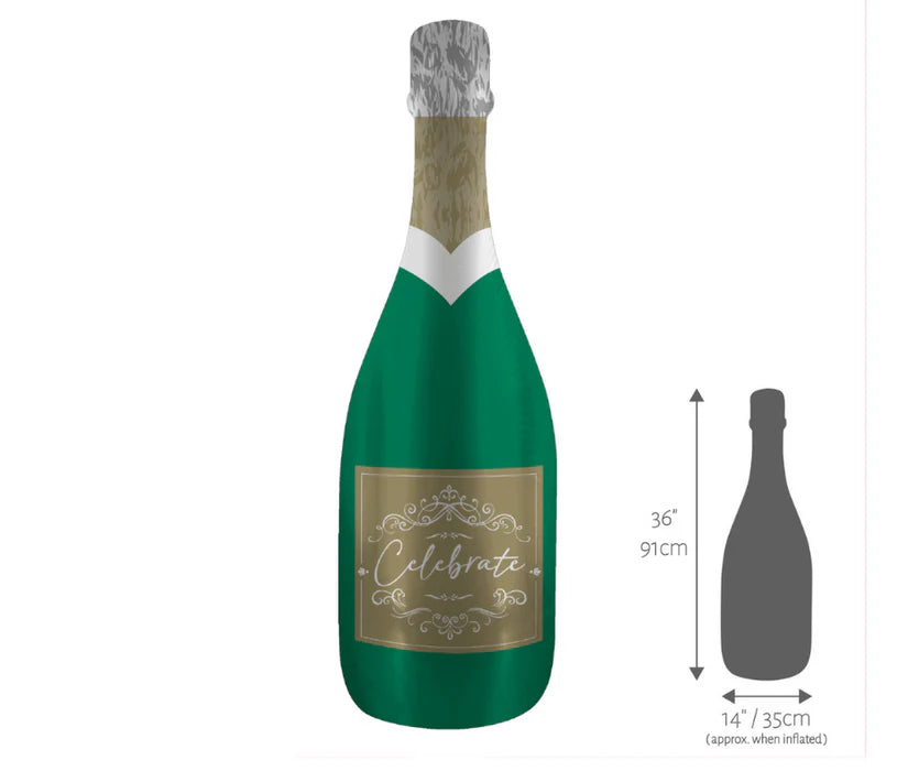 Champagne Bottle Foil Balloon 91 X 35Cm