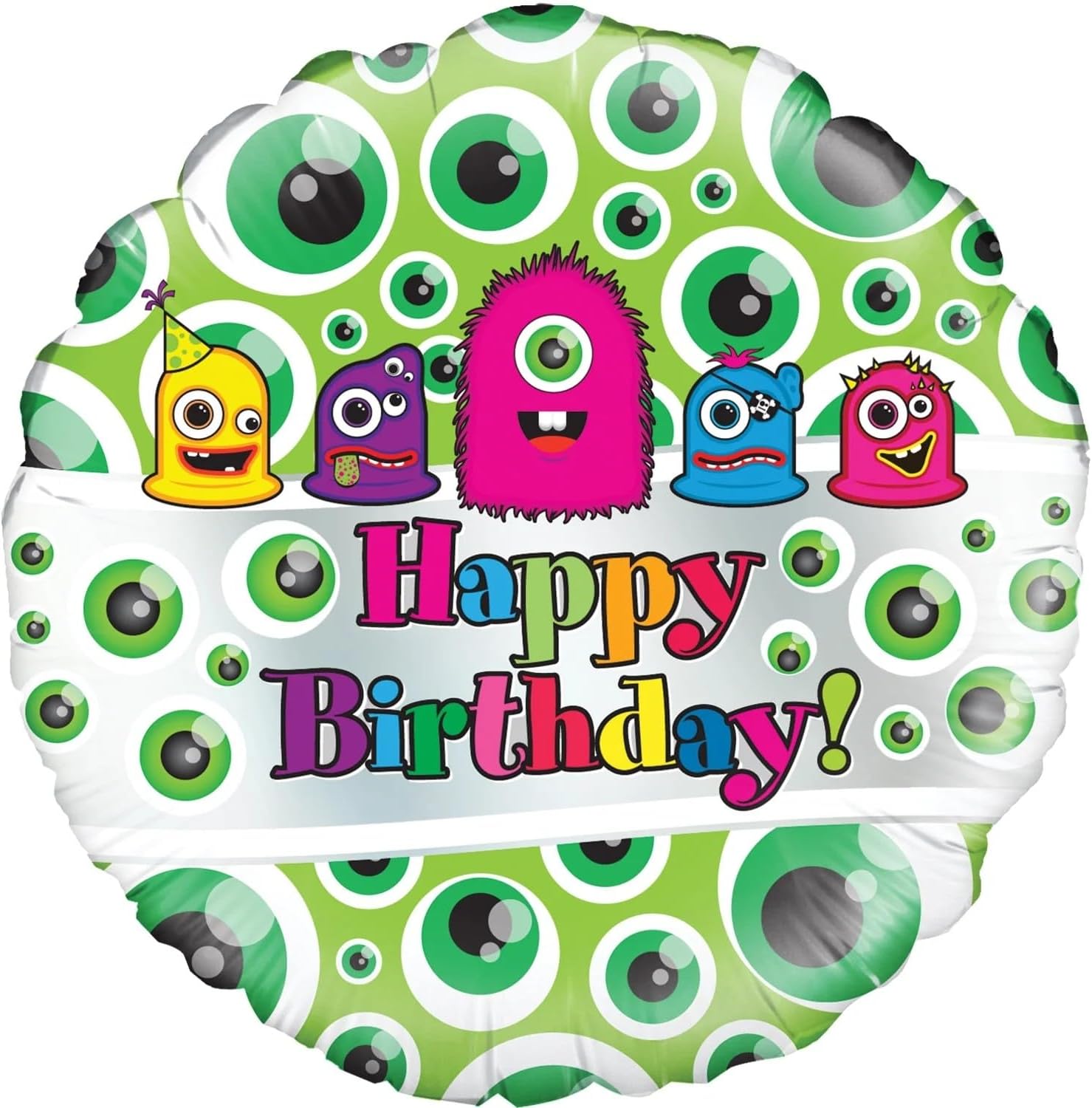 18'' Monster Happy Birthday Foil Balloon 