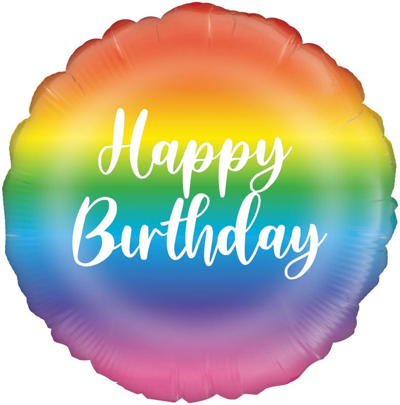 18" Rainbow Happy Birthday
