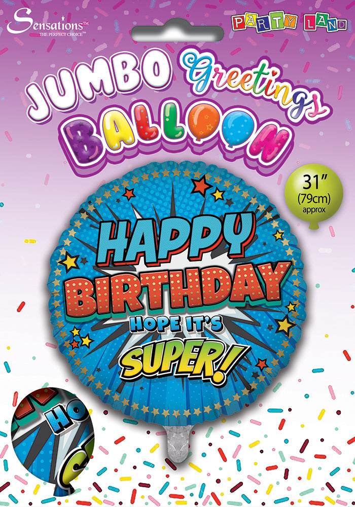 Hero Happy Birthday 31 Inch Balloon