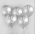 Silver Number 18 Latex Balloons 5pk