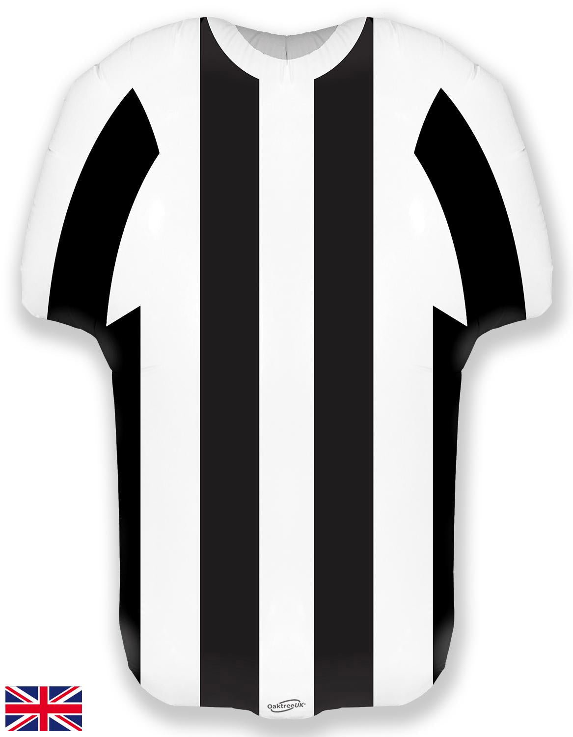 24'' Black and White Stripe Sport Shirt / Football Shirt Foil Balloon