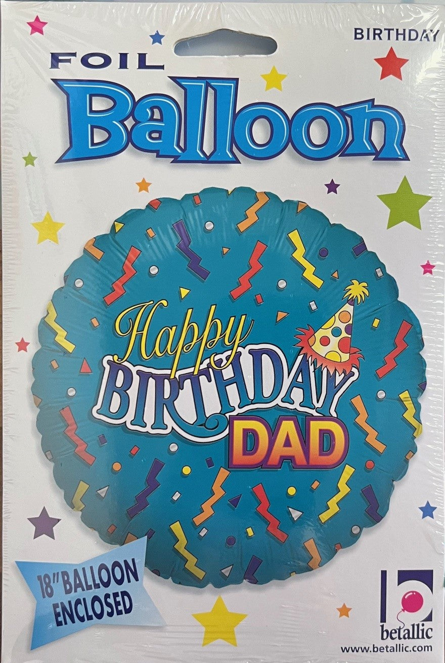 Happy Birthday Dad Foil 18