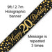 Oaktree UK Banner Happy 20th Birthday Black and Gold Fizz 9ft Banner