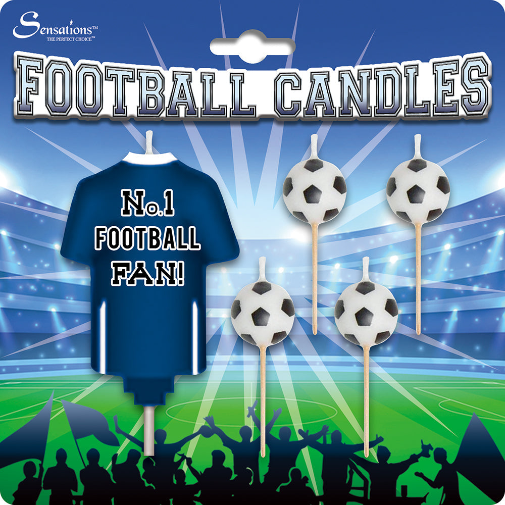 No1 Football Fan Candle set - Dark Blue