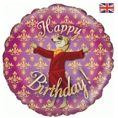 18'' Happy Birthday Meerkat Foil Balloon
