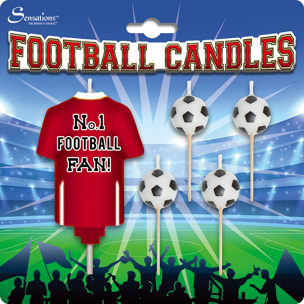 No1 Football Fan Candle set - Red