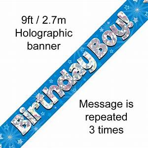 Birthday Boy 2.7m long Banner