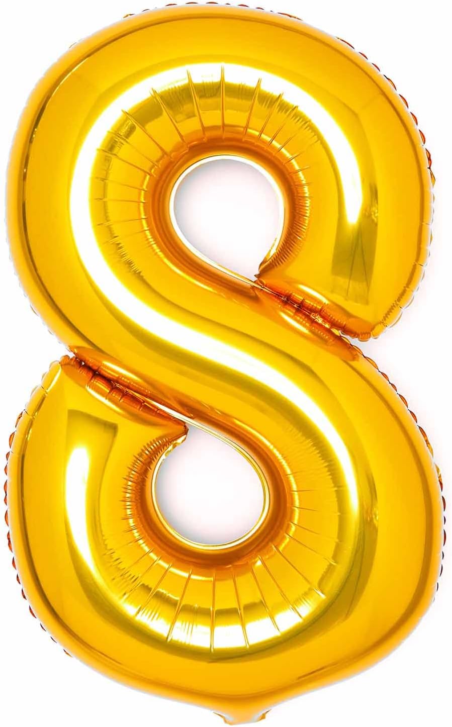 Gold Number 8 Foil Balloons 34