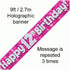 Foil Banner 12Th Birthday Pink