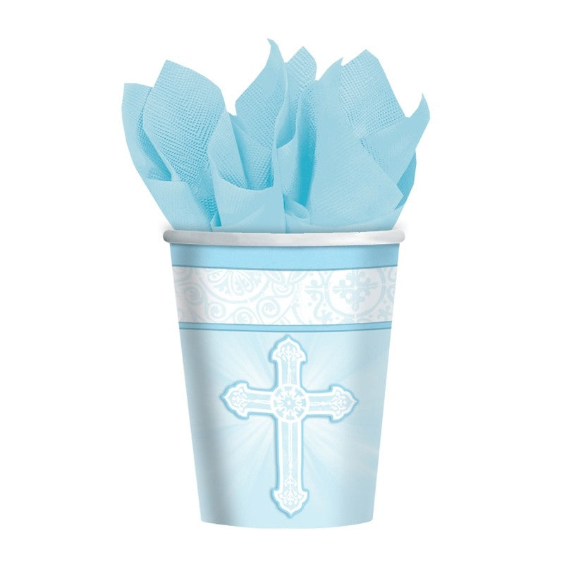 CUP 266ML RADIANT CROSS BLUE