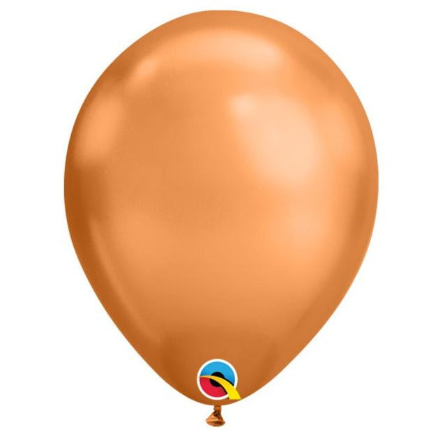 7 Inch Chrome Copper Latex Balloons 100PK