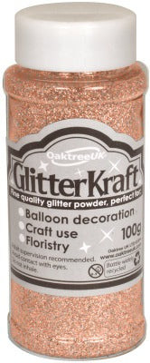 FINE KRAFT ROSE GOLD GLITTER 100G