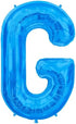 34'' SUPER SHAPE FOIL LETTER G - BLUE