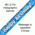 Foil Banner Happy Birthday Blue